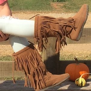 Tall Fringe boot